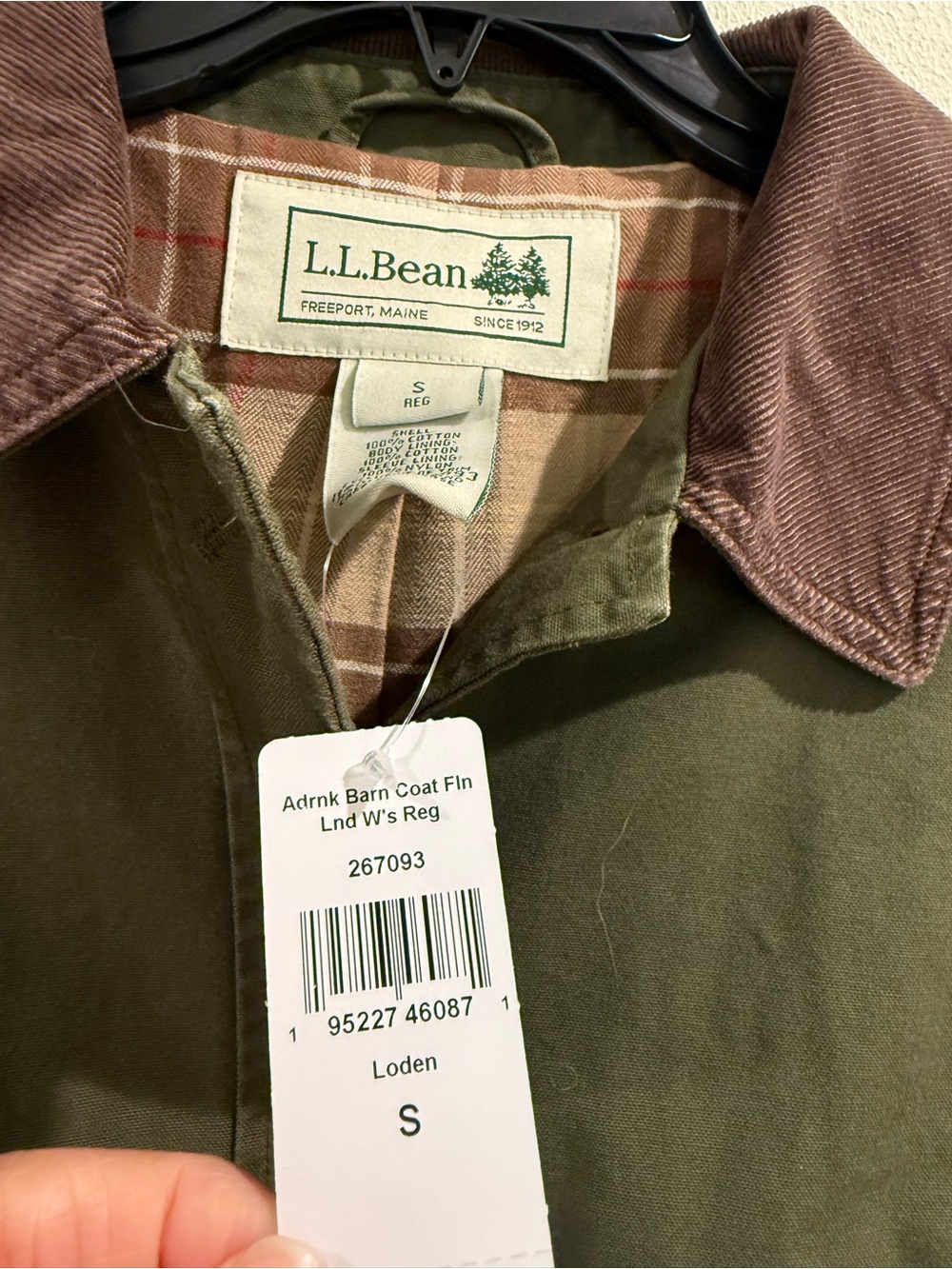 New With Tag L.L.Bean Adirondack Barn Coat Small Jacket - Picture 3 of 3